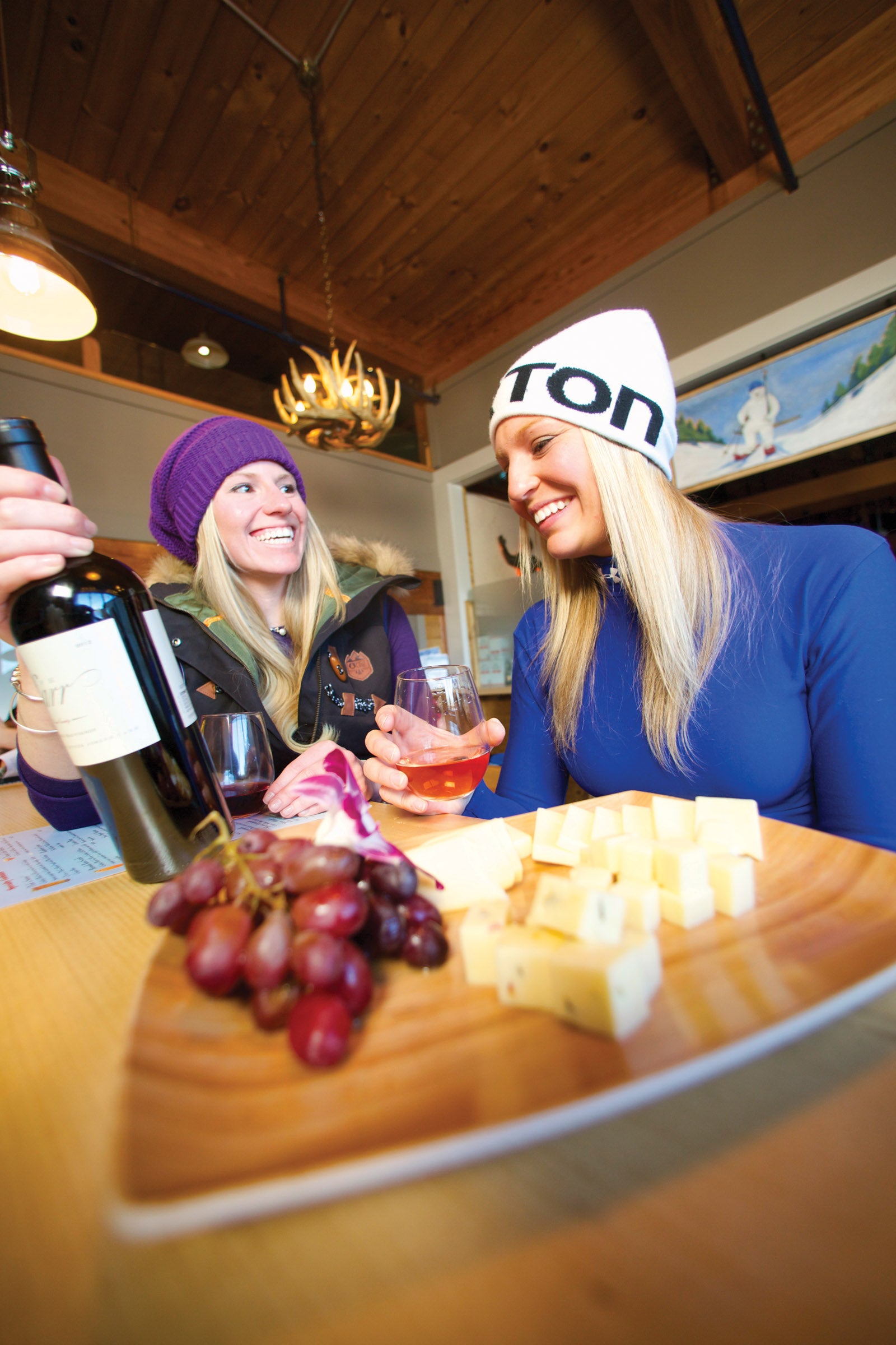 two women enjoying a meal