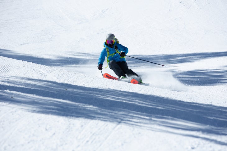Skier tests the Blizzard Black Pearl 88 during the 2021 Ski Test