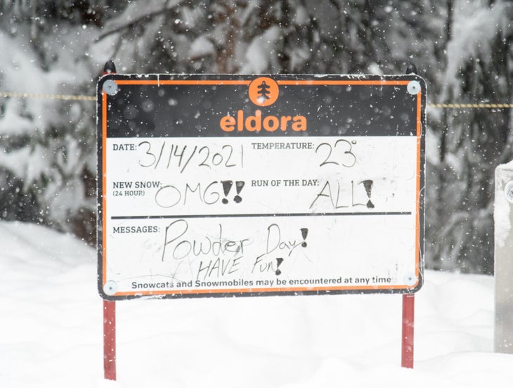 Eldora powder day