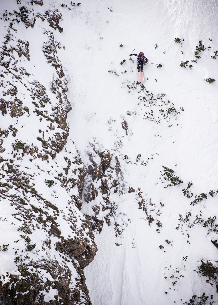 Polish skier Zuzanna Witych sending in Fieberbrunn