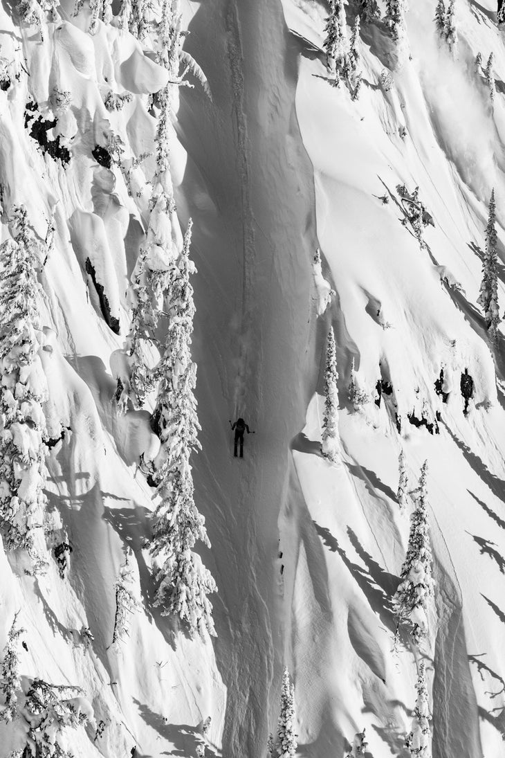 Straight-lining Couloir