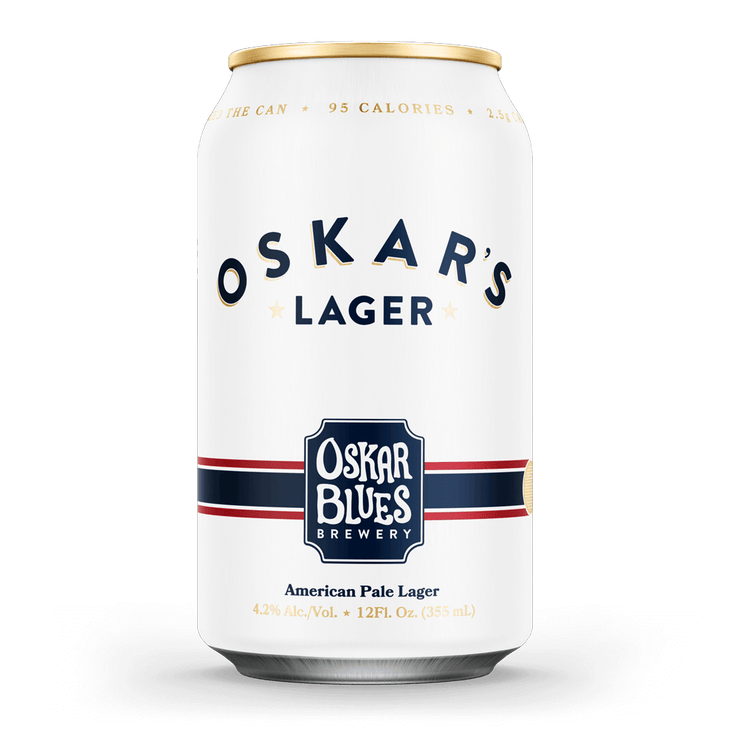 Oskar Blues Oskar's Lager can