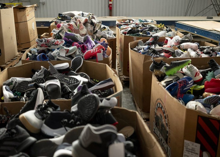Soles4Souls boxes of shoes
