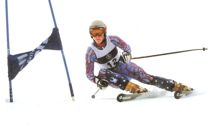 Kelly Brush skiing