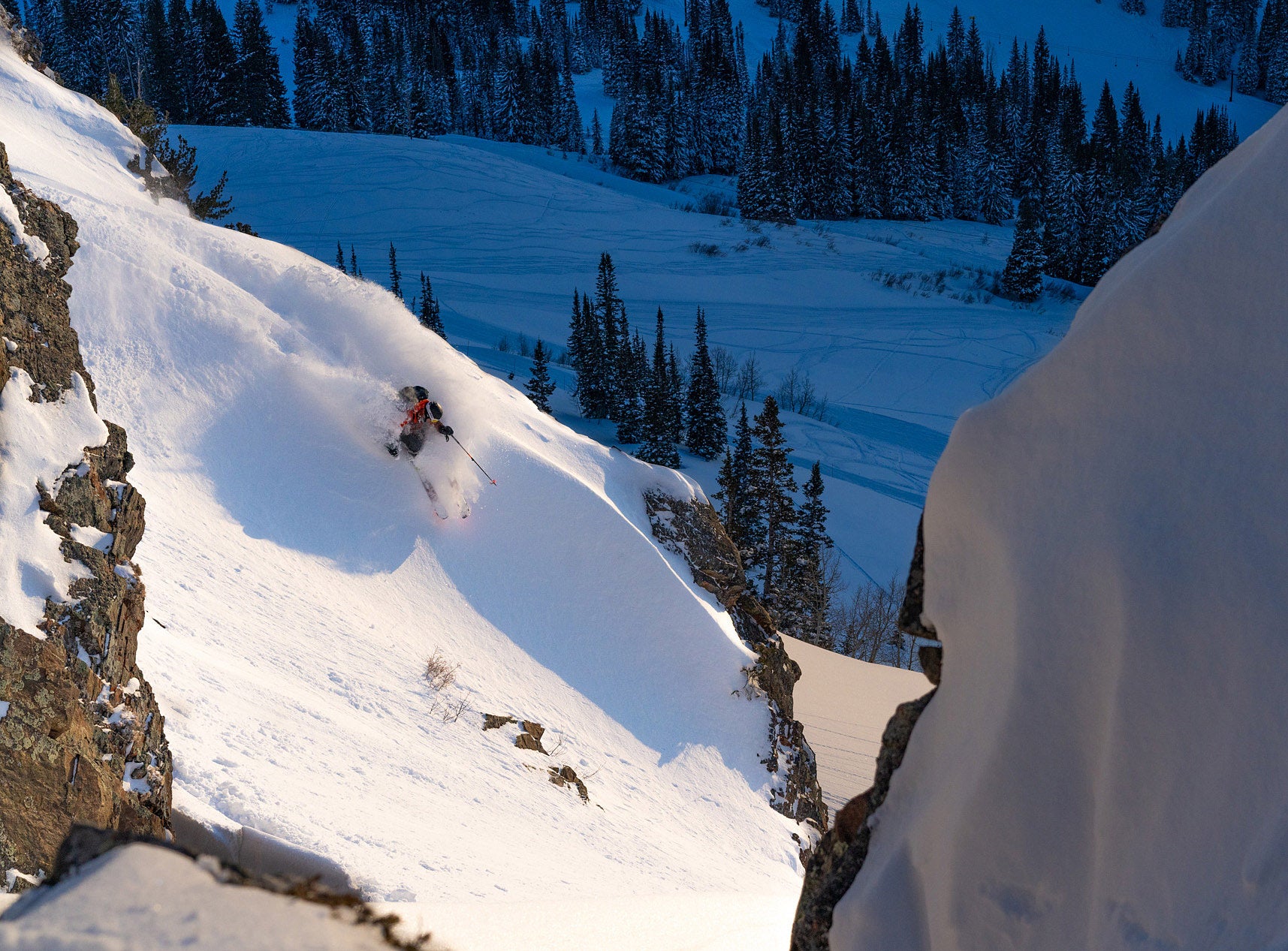 Marcus Caston skis the steeps at Alta Ski Area
