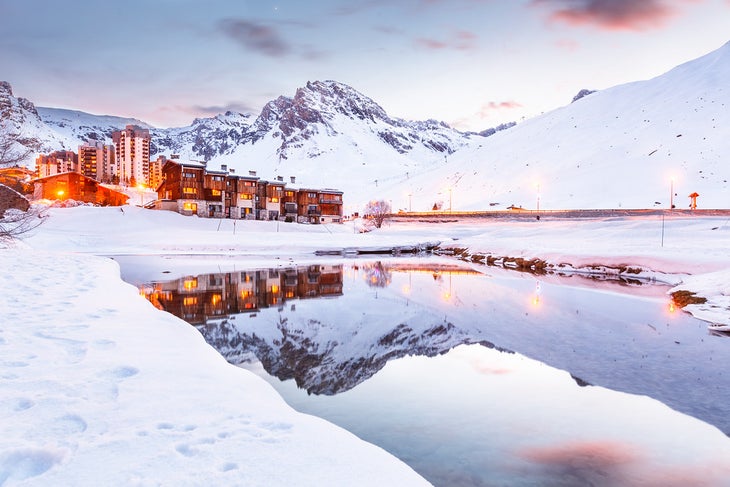 Mirror Lake in Tignes, French Alps