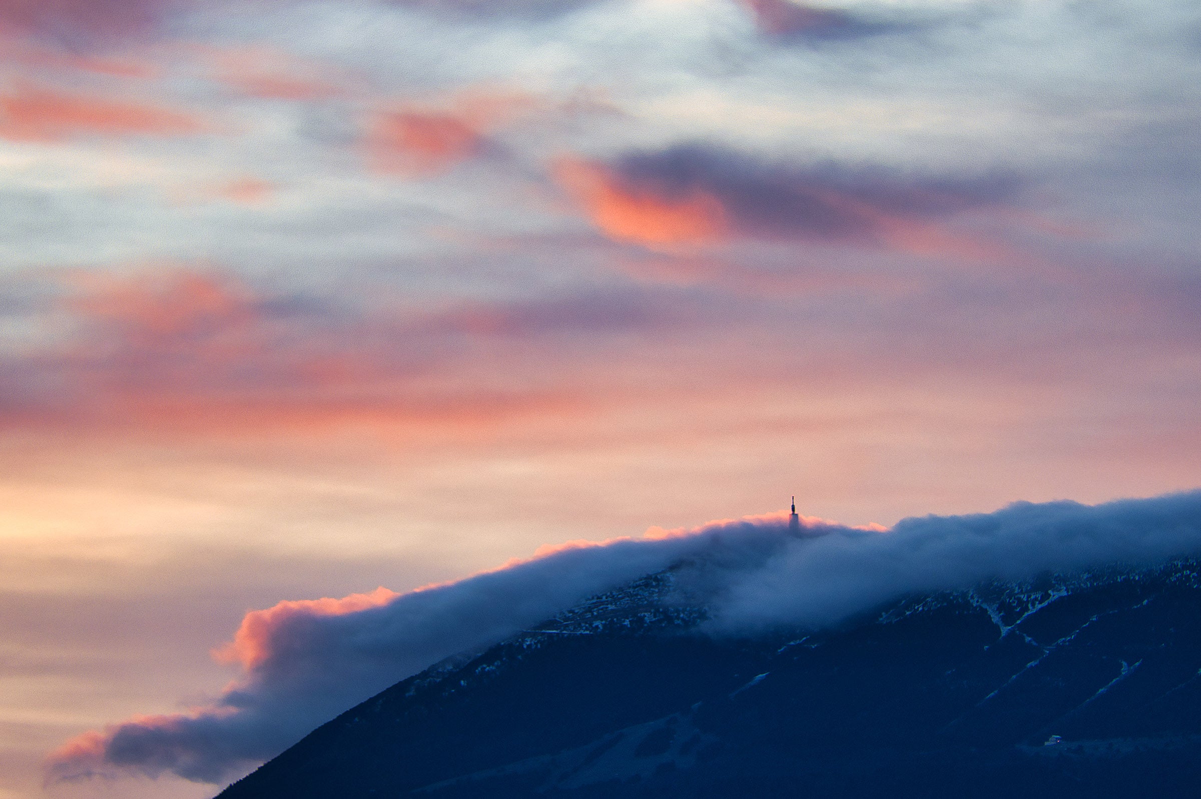 Winter sunrise in Provence over the Mont Ventoux