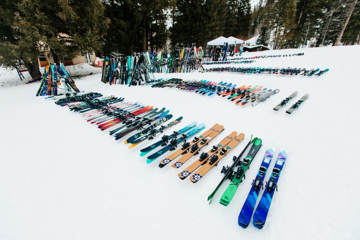 Test skis at the 2023 SKI Test in Sun Valley