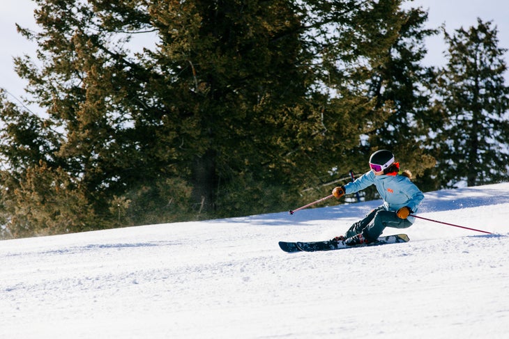 Ski tester Courtney Harkins in Sun Valley