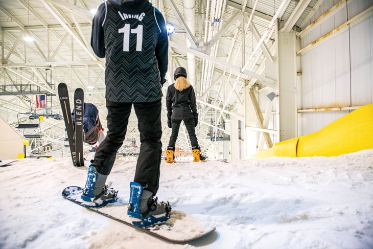 Snowboarder at Big Snow American Dream indoor ski slope