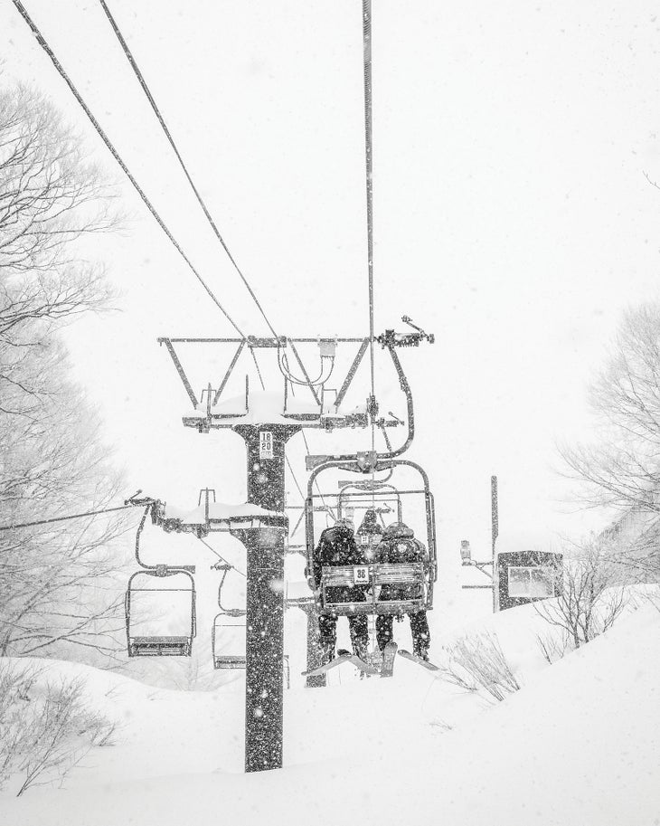 Skiing in Nagano, Japan