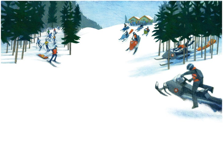 Ski Patrol feature snowmobile