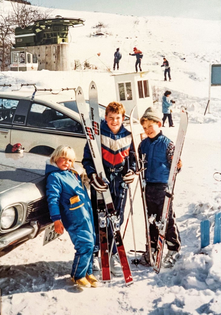 Karin Harjo with siblings in Japan