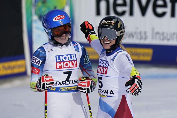 Mikaela Shiffrin and Lara Gut Behrami