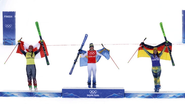 Women's Ski Cross podium Beijing Olympics