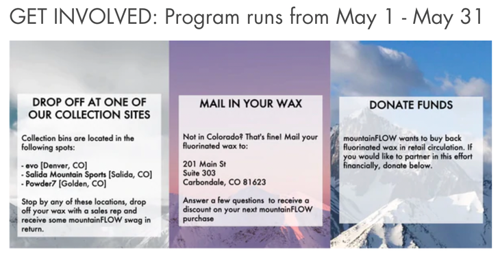 MountainFlow Wax Take-Back Program