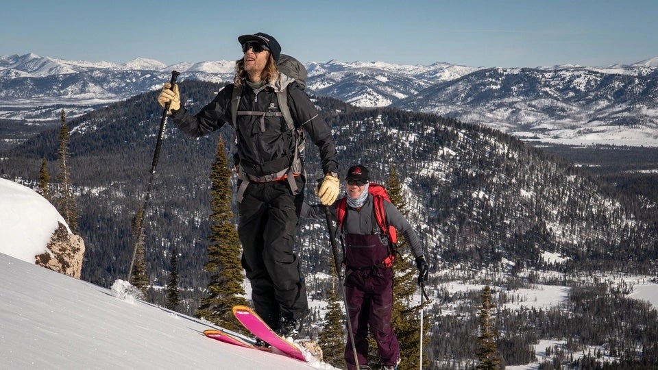 Cody Townsend's extended grip ski poles