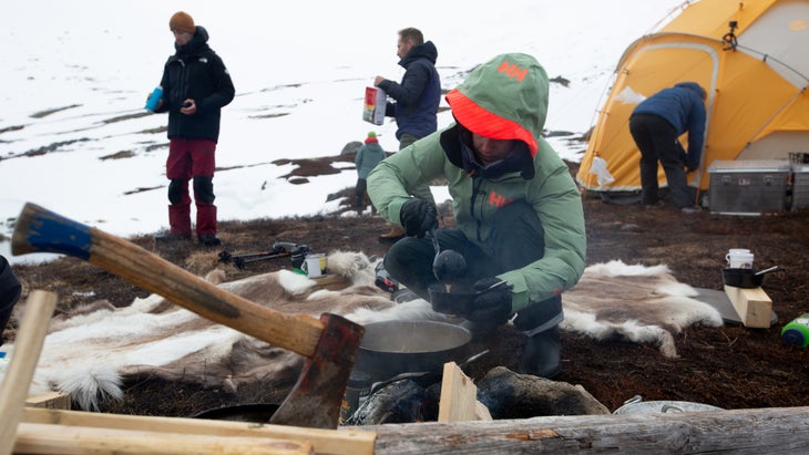 Greenland gear testing Helly Hansen ski kit