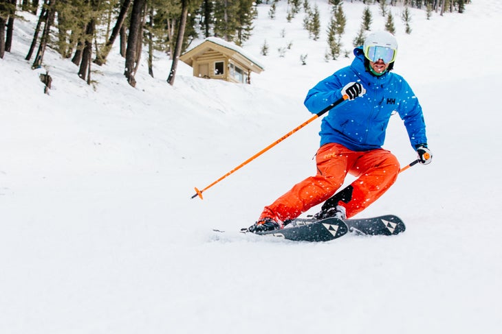 Ski tester on Fischer skis