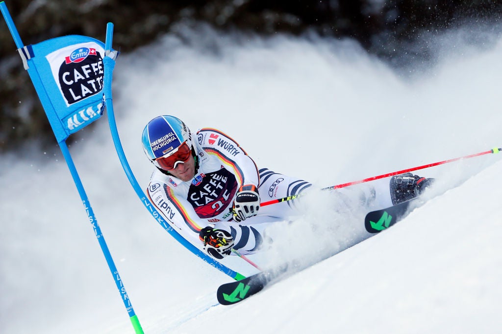 Fritz Strobl competes during the Audi FIS Alpine Ski World Cup Men's Giant Slalom on December 17, 2017 in Alta Badia, Italy. 