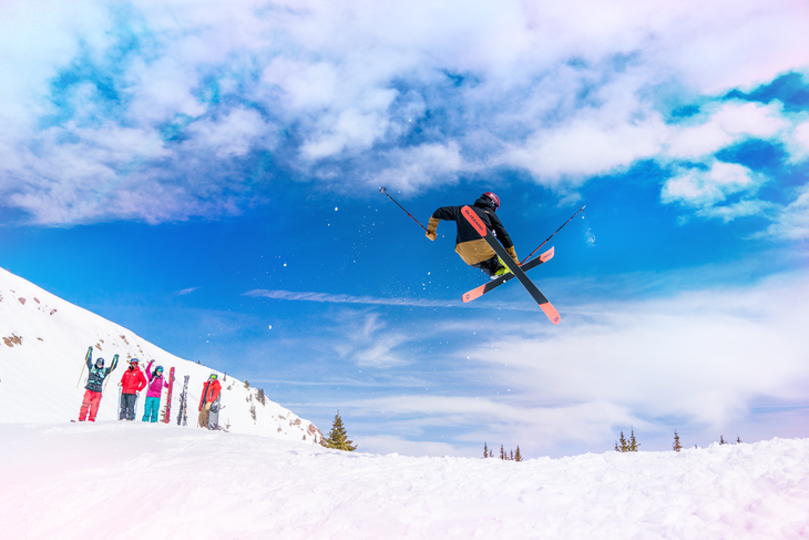person skiing