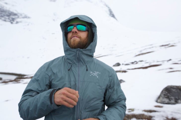 Tester in Arcteryx Rush Insulated Jacket