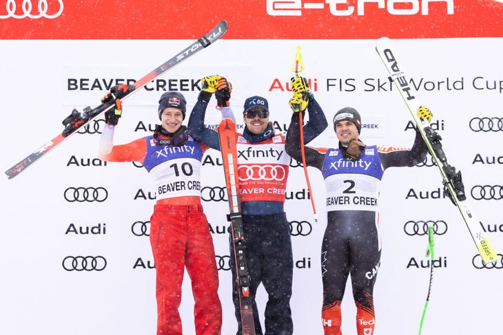 2022 Birds of Prey downhill podium finishers
