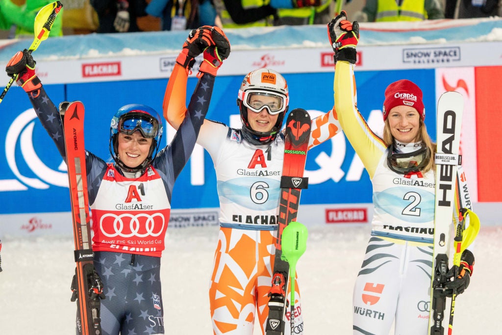2023 Flachau World Cup Slalom podium finishers