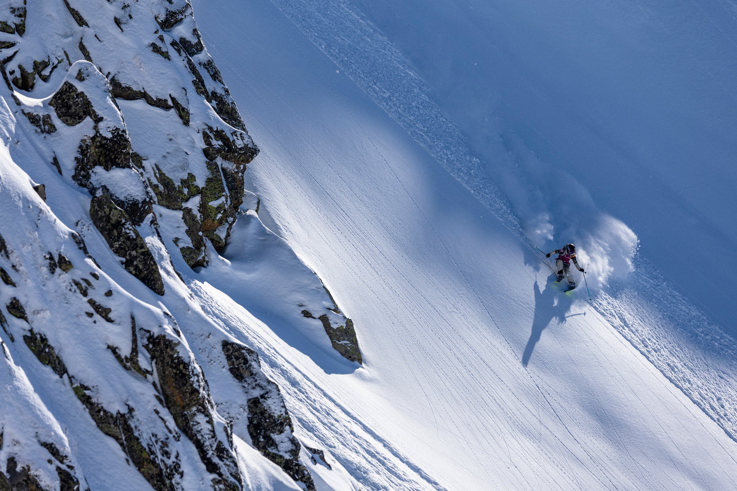 Skier competing in Baqueira Beret FWT 23