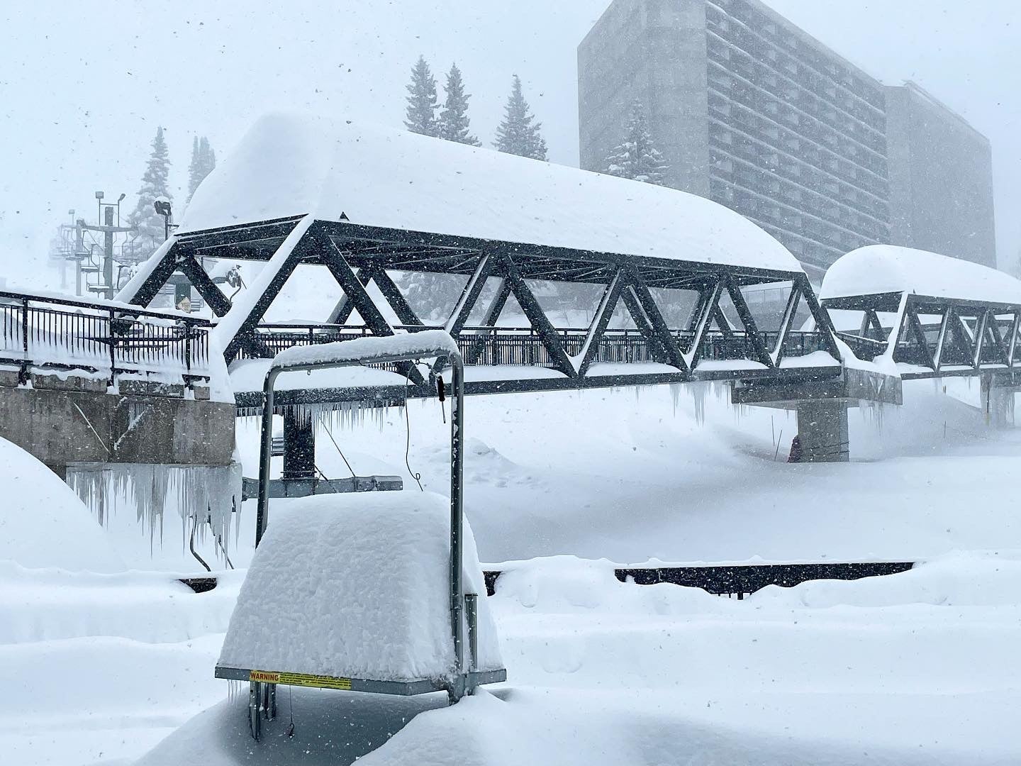 Snowbird received 29 inches of snow in the last 48 hours and opened April 6 after several days of closures. The natural avalanche occured at 12:30 pm while the resort was open.