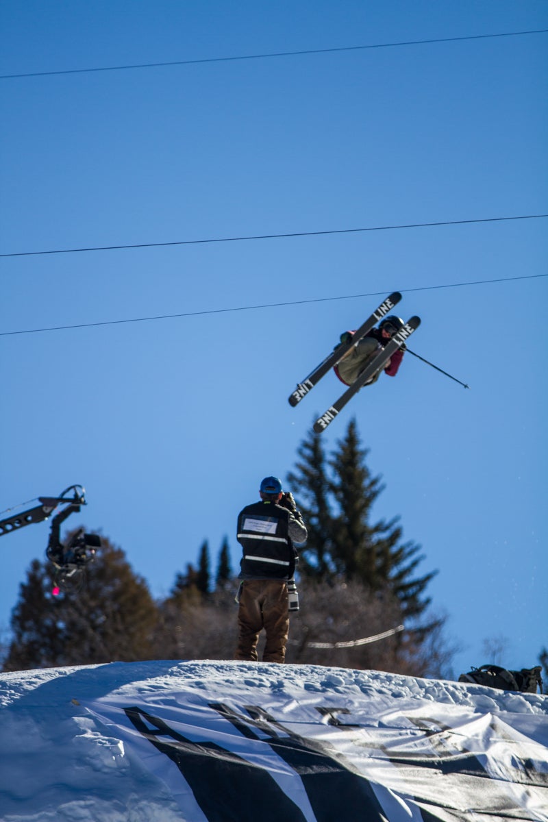 Kim Lamarre Kim Lamarre (CAN) gets upside down on the second jump of the slopestyle course. Lamarre’s effortless style earned her an 85.00 and a bronze medal.
