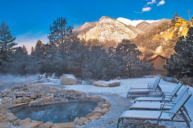 colorado-hot-springs-winter Mount Princeton Hot Springs Resort; Winter's Best Road Trips 2019