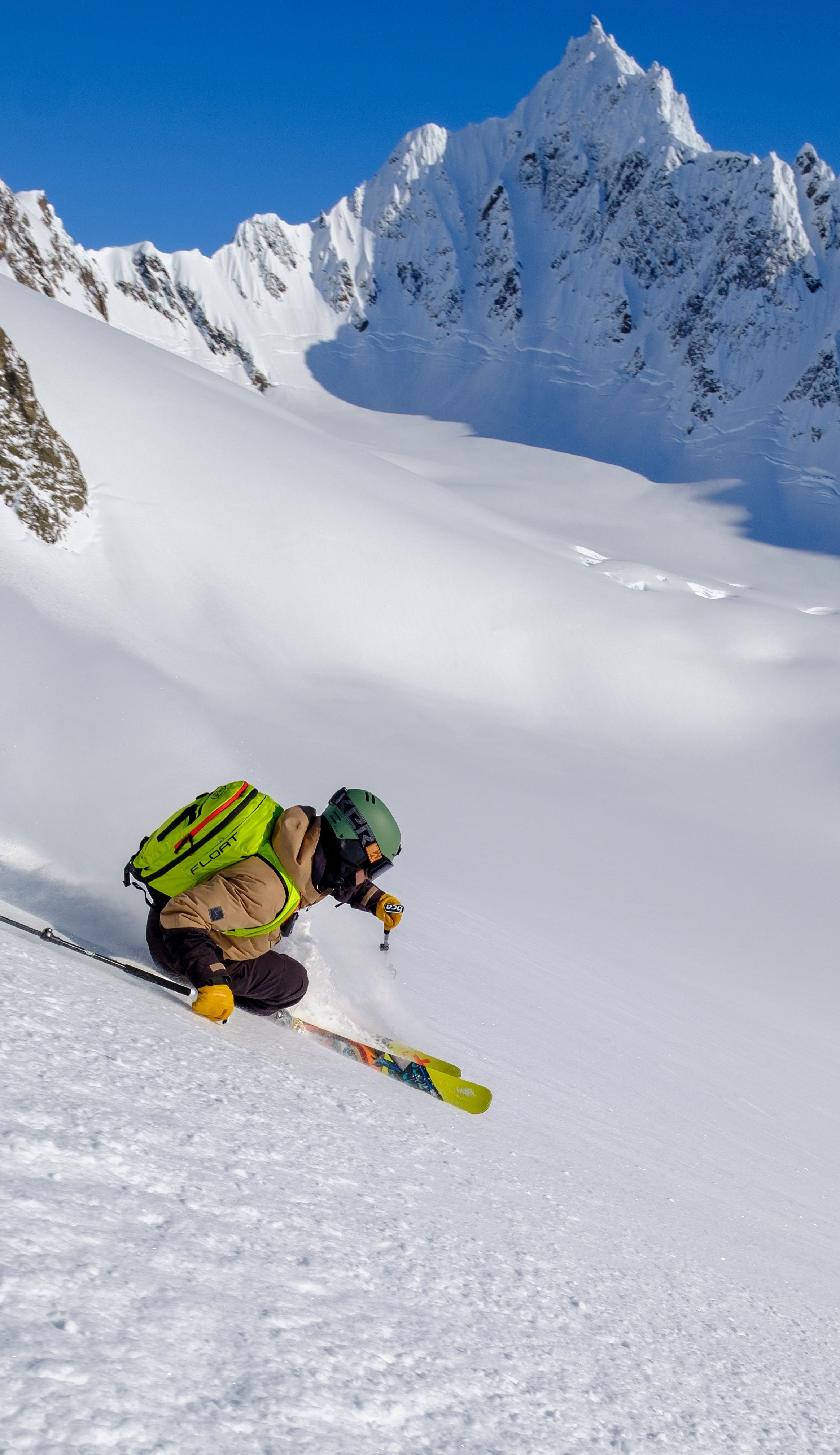 BRAD_HOLMES_Tanner_Chainsaw_PNL_Warren_Miller Tanner Rainville skiing in Alaska