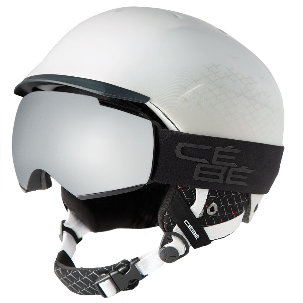 White goggles on white helmet