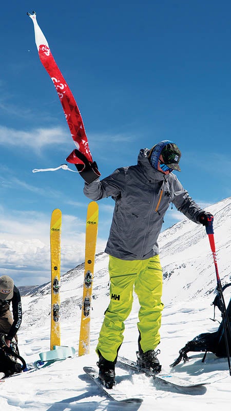 SKI1019-BC-HowWeTest-S Jon Jay ripping skins in Summit County, Colo.